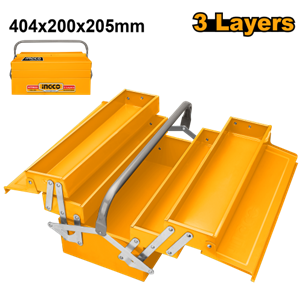 CAIXA DE FERRAMENTAS SANFONADA DE AÇO 404X200X205MM C/5GAV HTB03 INGCO - 933642 - HTB03