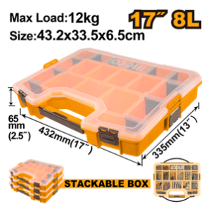 CAIXA PLASTICA ORGANIZADORA C/REPART 17" 43.2X33.5X6.5CM INGCO PBX1711 INGCO - 934774 - PBX1711