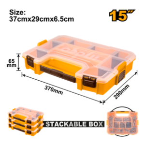 CAIXA PLASTICA P/FERRAMENTAS C/REPARTICAO 15" 37X29X6.5CM PBX1511 INGCO - 929517 - PBX1511
