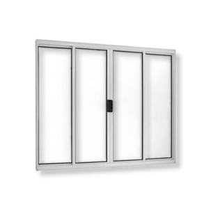 JANELA DE ALUMINIO BRANCO 4Folha 1,20X1,20 6513 -FIT RELI - 909106 - 6513