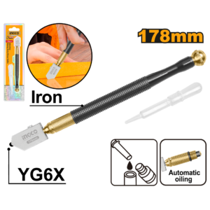 CORTADOR DE VIDRO C/RESERVATORIO PROFISSIONAL 178MM HGCT03 INGCO - 932325 - HGCT03