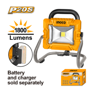 LANTERNA REFLETORA 1800 LUMENS À BATERIA ÍON-LÍTIO 20V CWLI2025 INGCO (NAO ACOMPANHA BATERIA) - 929535 - CWLI2025
