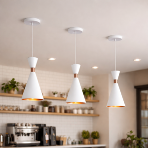 LUMINARIA PENDENTE DELUXE CONE 20CM BRANCA GI-50177A-1M GOOD - 931199 - GI-50177A-1M