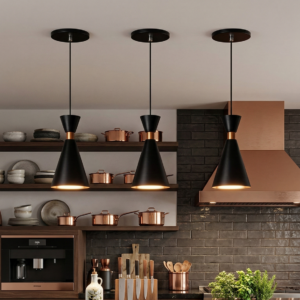 LUMINARIA PENDENTE DELUXE CONE 20CM PRETA GI-50177-1M GOOD - 931200 - GI-50177-1M