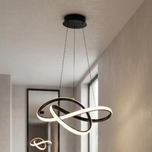LUMINARIA PENDENTE ESPACIAL PRETA 30W 55CM GI-20139-1BK GOOD - 931203 - GI-20139-1BK