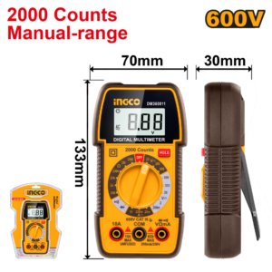 MULTIMETRO DIGITAL 600V DM360011 INGCO - 933198 - DM360011