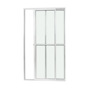 PORTA DE ALUMINIO 2FOLHA CORRER BRANCO 160X210 ABERTURA DIREITA sem puxador 7102 RELI