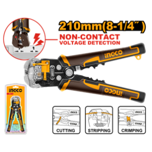 ALICATE AUTOMATICO 4 EM 1 P/ELET CORTAR DESCAPAR CLIMPAR DETECTOR DE TENSAO 8 1/4" HWSP102429 INGCO - 929341 - HWSP102429