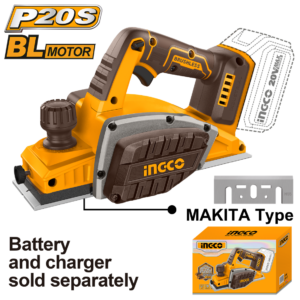 PLAINA ELETRICA INGCO 20V BRUSHLESS A BATERIA CRLI20401 INGCO (NAO ACOMPANHA BATERIA) - 933755 - CRLI20401