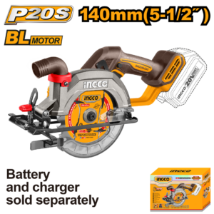 SERRA CIRCULAR A BATERIA 20V INGCO 5.1/2" BRUSHLESS CSLI1402 (NAO ACOMPANHA BATERIA) - 931269 - CSLI1402