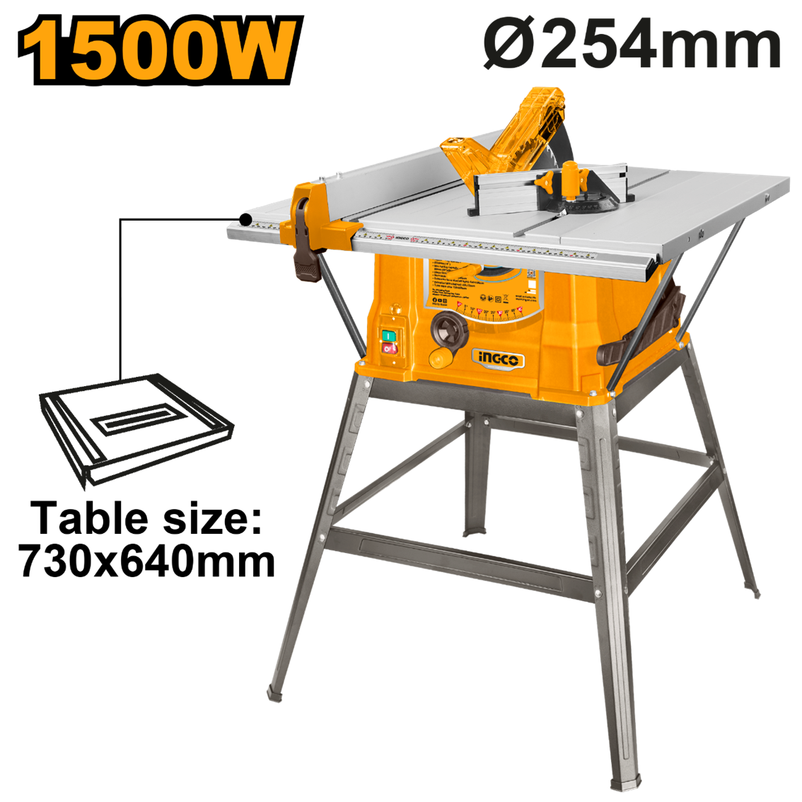 SERRA CIRCULAR DE BANCADA FIXA 1500W 10" 127V UTS150078-9 INGCO - 934016 - UTS150078-9