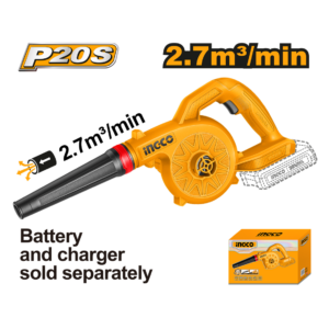 SOPRADOR A BATERIA 20V INGCO CABLI2078 2,7m² BRUSHLESS (NAO ACOMPANHA BATERIA) - 933761 - CABLI2078