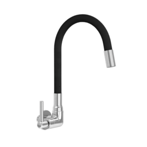 TORNEIRA GOOD COZINHA DE PAREDE GD-1330P GIRATORIA ABS 1/4" VOLTA CROSS PRETA - 928043 - GD-1330P