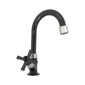 TORNEIRA GOOD LAVATORIO DE BANCADA GD-2060P ALTA GIRATORIA ABS 1/4" VOLTA CROSS PRETA - 928044 - GD-2060P