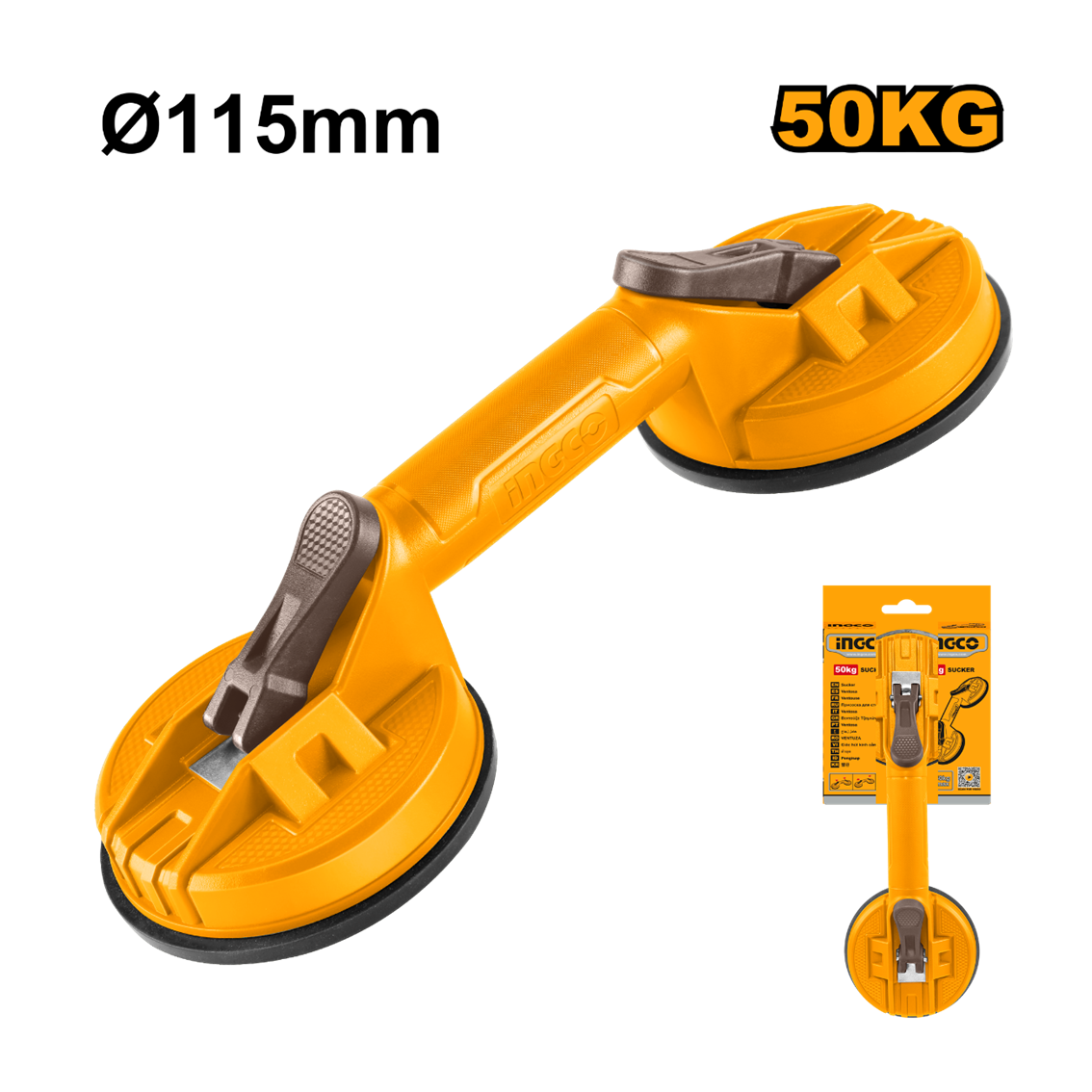 VENTOSA DUPLA 115MM ATÉ 5OKG HSU025001 INGCO - 929491 - HSU025001