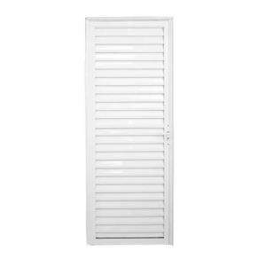 PORTA DE ALUMINIO BRANCO VENEZIANA PALHETA 70X210 ESQUERDA 8011 RELI - 928589 - 8011