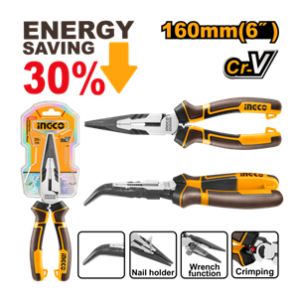 ALICATE DE BICO CURVO ALTA PERFORMANCE 6" (160MM) HHBNP28160 INGCO - 931284 - HHBNP28160