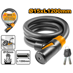 CADEADO P/BICICLETA C/CHAVE 15X1200MM DBK151201 INGCO - 931142 - DBK151201