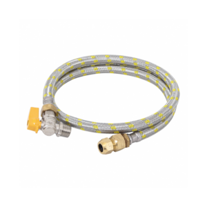 KIT P/GAS DOMESTICO FLEX MANG 3/8(I)X1200MM C/TRANCADO ACO INOX  REG 1 KG MAQENGE 10522 - 923209 - 10522