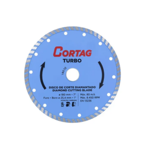 DISCO DE CORTE DIAMANTADO 180MM TURBO CORTAG COD 61614 - 913271 - 61614