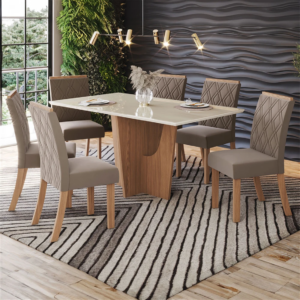MESA HENN VERTICE1600MM NATURE/OFF WHITE C/6 CAD - 925741 - S203-127/S03-501 HENN
