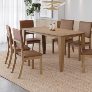 MESA HENN VITTORIA 1600 NATURE CANTO RETO C/6 CAD MILLA PLUS  CORANO CARAMELO - 934268 - S229-128 HENN