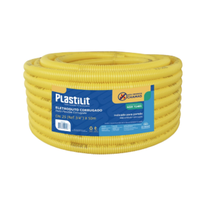 ELETRODUTO CORRUGADO AMARELO LEVE PLASTILIT DN 32 ( 1" ) X 10 METROS - 916647 - 20591202