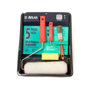 KIT PINTURA ATLAS 5PC AT1002 (BANDEJA+CABO+ROLO9+ROLO23+TRINCHA) - 921364 - AT1002