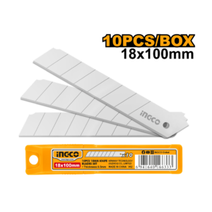 JOGO DE LAMINAS P/ESTILETE 18X100MM C/10PC HKNSB112 INGCO - 929417 - HKNSB112