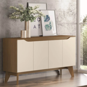 BUFFET HENN QUARTZO 04 PORTAS NATURE/OFF WHITE S351-127(1 VOLUME) - 915455 - S351-127 HENN