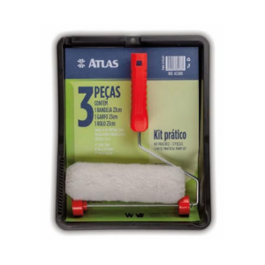 KIT PINTURA ATLAS 3PC PRATICO AT2001 (BANDEJA+CABO+ROLO 723/15) - 921362 - AT2001