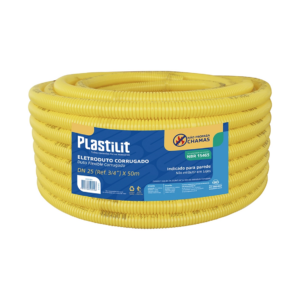 ELETRODUTO CORRUGADO AMARELO LEVE PLASTILIT DN 25 ( 3/4" ) X 10 METROS - 905845 - 20591201