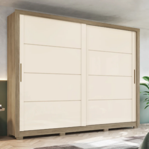 ROUPEIRO HENN PALACE 02 PORTAS DESLIZANTES RUSTICO/ OFF WHITE D237-106 (5 VOLUME) - 915286 - D237-106 HENN