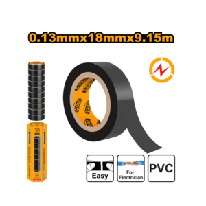 FITA ISOLANTE INGCO 18MMX9,15M PRETO HPET1103 - 933220 - HPET1103