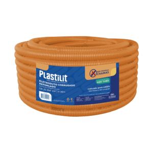ELETRODUTO CORRUGADO LARANJA REFORÇADO PLASTILIT DN 25 ( 3/4" ) X 50 METROS - 900928 - 20591004