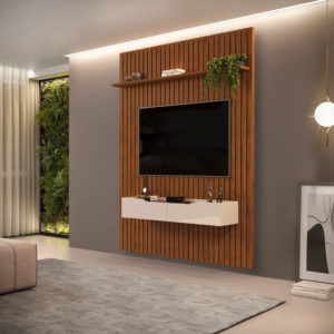 BANCADA E PAINEL DJ PRATIC 1,83 FREIJO/OFF WHITE 2,40x1,83 - MEIRA - 929935