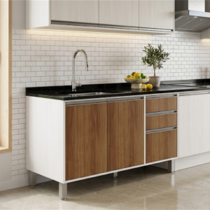 BALCAO LUCIANE LINEA 600 COM TAMPO 800 MOCCA - 932200 -  LUCIANE