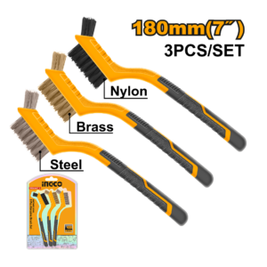 JOGO ESCOVA MANUAL DE ACO E NYLON 180MM C/3PC HKTWB10306 INGCO - 929421 - HKTWB10306