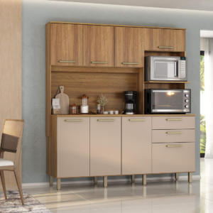 COZINHA COMPACTA LUCIANE 08 PORTAS 02 GAVETAS 354/283 ARENAS (4VOL.) - 930987 -  LUCIANE