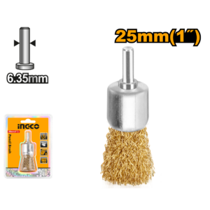 ESCOVA DE ACO PINCEL COM HASTE 1/4" 25MM WB70241 INGCO - 929387 - WB70241