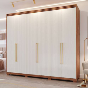 ROUPEIRO PANAN AURORA 06PTS ESPELHO INTERNO CINAMOMO/GRAFIATO 2,40X2,63X0,54 - 931796