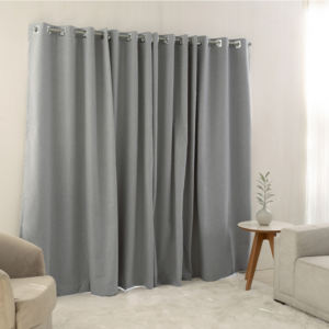 CORTINA BELLA ENXOVAIS BLACKOUT 2,60X2,30 LINE CINZA 10004 - 934471 - 16130014