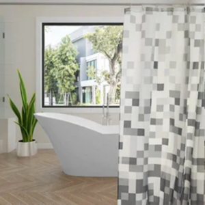 CORTINA DE BOX POLIESTER 198X180 PIXEL CINZA 0300722865 - 923276 - 0300722865