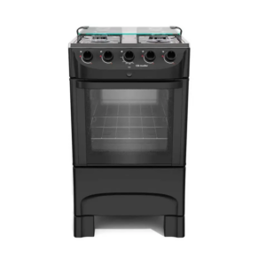 FOGAO A GAS 4 BOCAS MUELLER MFI4BB PRETO FOSCO ACENDIMENTO AUTOMATICO - 933835 - 610000817