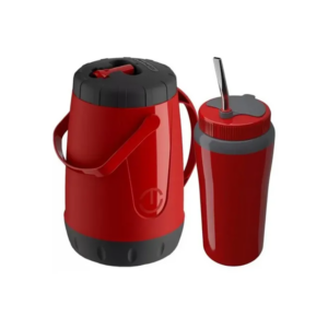 KIT TERERE COPO TERMICO COM BOMBA E GARRAFA VERMELHO - 932298 - 11771