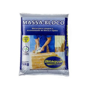 MASSA BLOCO 05KG SILAQUA ARGAMASSA POLIMÉTRICA ASSENTAMENTO DE BLOCOS E TIJOLOS (RENDE 3M²) - 400809 -