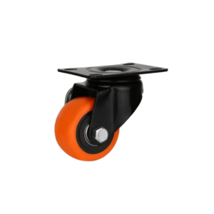 RODIZIO DE PVC LARANJA GIRATORIO C/FREIO 2" BS-PVC-BE-SB50 BISAO - 931061 - BS-PVC-BE-SB50