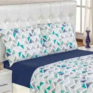 JOGO DE CAMA SEVEN SERENA CASAL 03 PCS - GEOMETRICO - 930458 - 3020