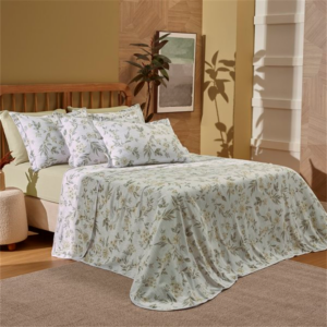 JOGO DE CAMA SEVEN SERENA QUEEN 03 PCS - FOLHAS - 930450 - 3021
