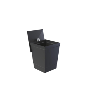 LIXEIRA AVULSA PRETO 1446-P STOLF - 921142 - 1446-P